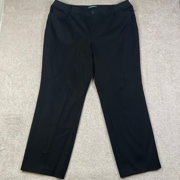 NEW Lauren Ralph Lauren Women's Black Dress Pants Slacks Size 22W Stretch NWT - Picture 2 of 10